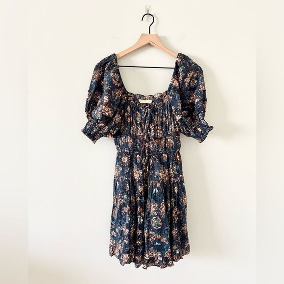 Ulla Johnson Juniper Mini Dress in Twilight Navy Floral - Size 0 - Picture 3 of 7